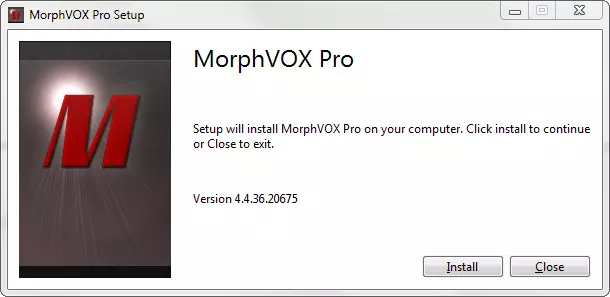 Ynstallaasje is MorphVox PRO 3