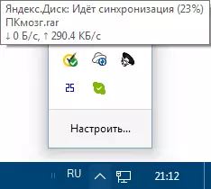 Senkronizasyon vitès Yandex disk