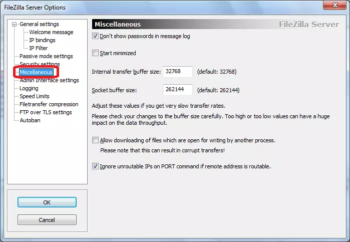 Ostale softver FileZilla Server