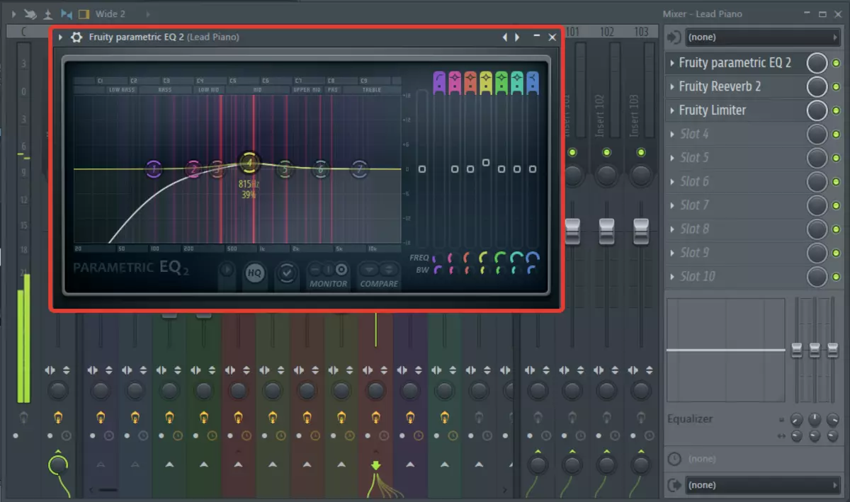 Procesarea melodiei principale (egalizator) în FL Studio