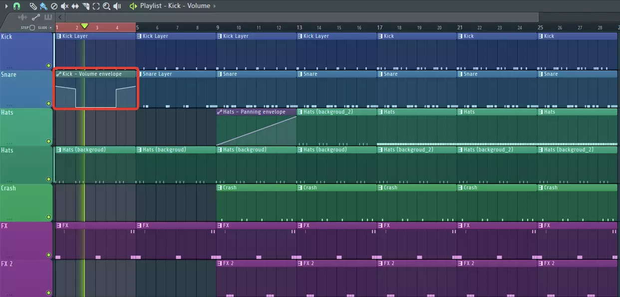 Lachiparea volumului Kika în FL Studio