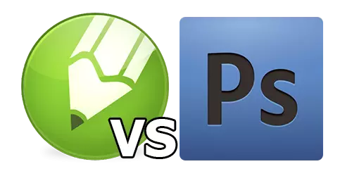 Corel vs Photoshop Logo