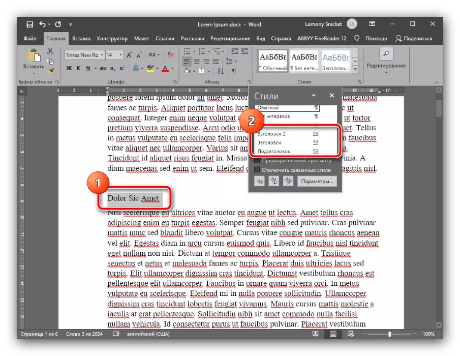 Přidání titulků vytvořit obsah v dokumentu aplikace Microsoft Word