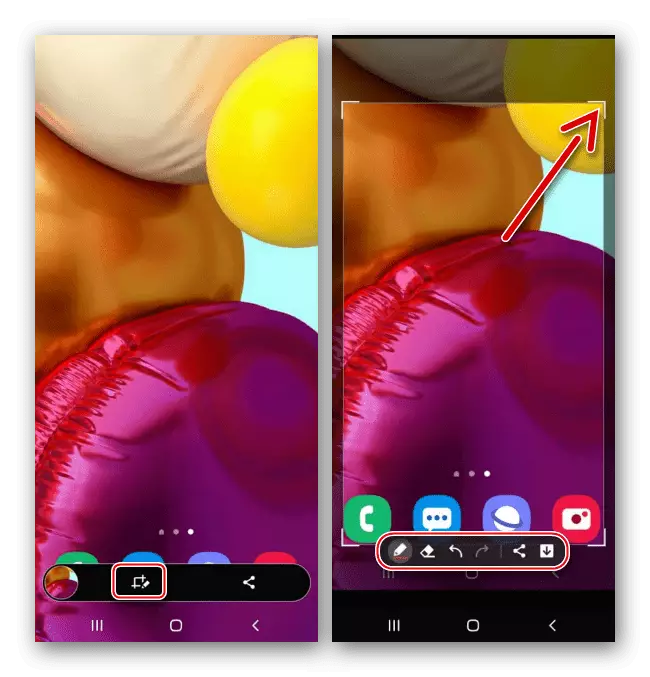 Modifica di uno screenshot su Samsung A71