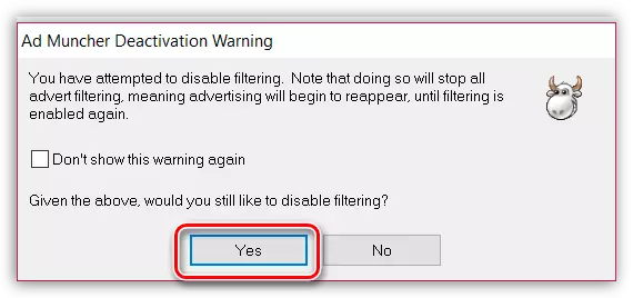 How to disable advertising blocker in ad muncher