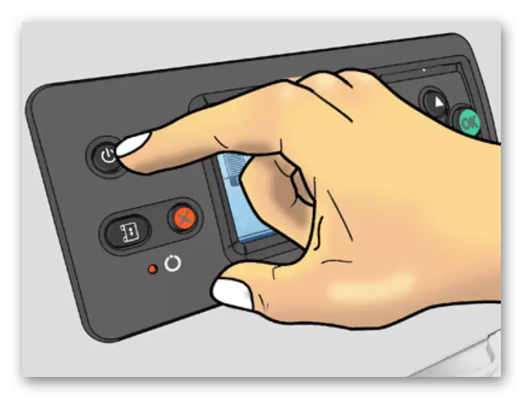 Рестартирајте го печатачот за да го решите проблемот со копчето на печатачот Kyocera