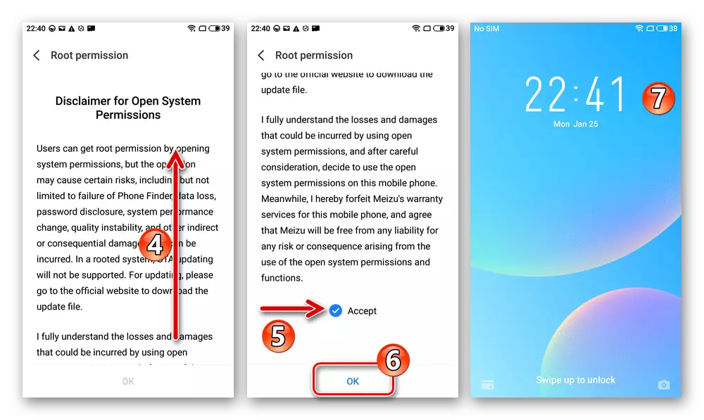 Meizu M5 Note Flyme 8 การเปิดใช้งาน Ruttle ที่ถูกต้องสำหรับ Rusification เฟิร์มแวร์