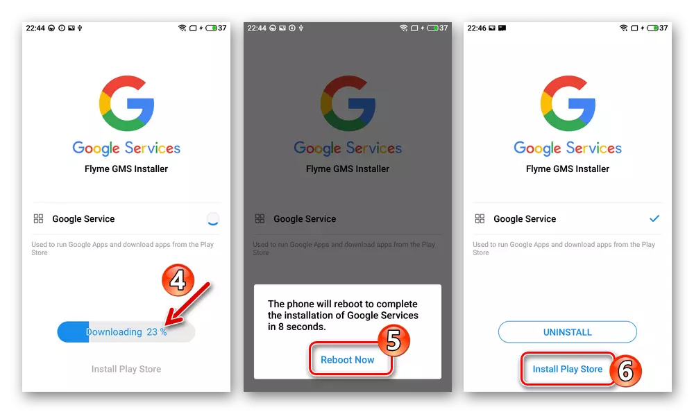 Google ဝန်ဆောင်မှုများ၏ Meizu M5 မှတ်ချက် Flyme 8 တပ်ဆင်ခြင်းများနှင့်စျေးများတွင် Firmware ပတ်ဝန်းကျင် Play