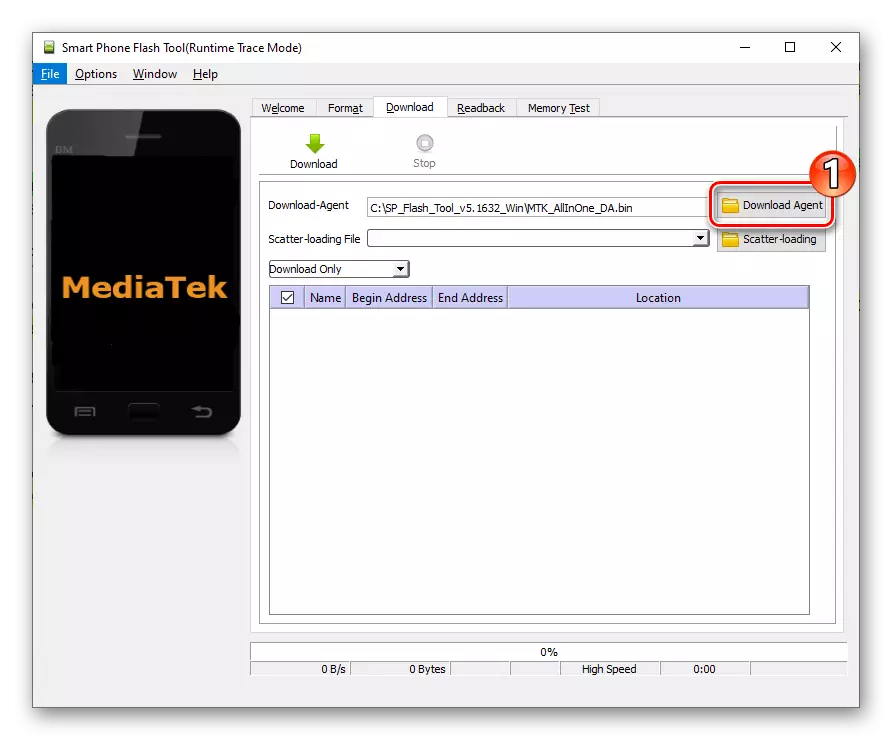 Meizu M5 piezīme SP Flash Tool Lejupielādēt Aģents Download poga