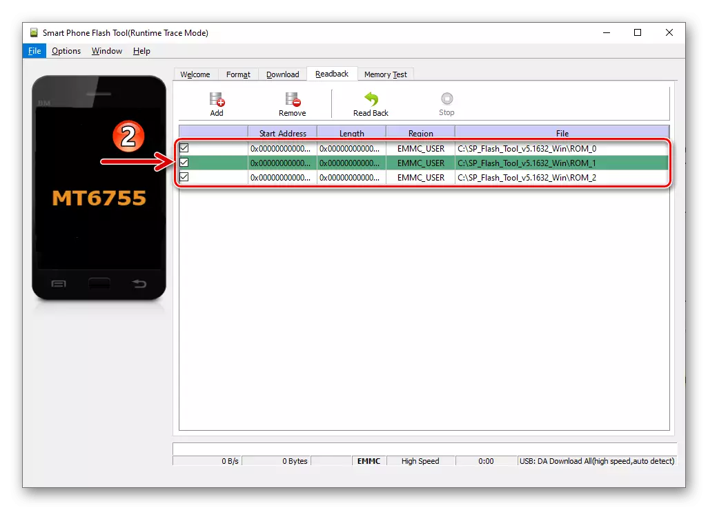 Meizu M5 Opomba Flash Tool Pripravljeno za vstop odstranljiv del podatkov Tab Readback programi