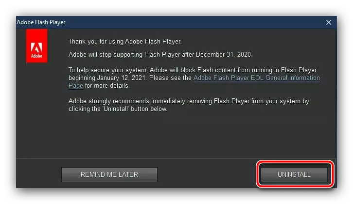 Remoção de remoção automática Flash Player para resolver o problema com falha ao concluir a operação