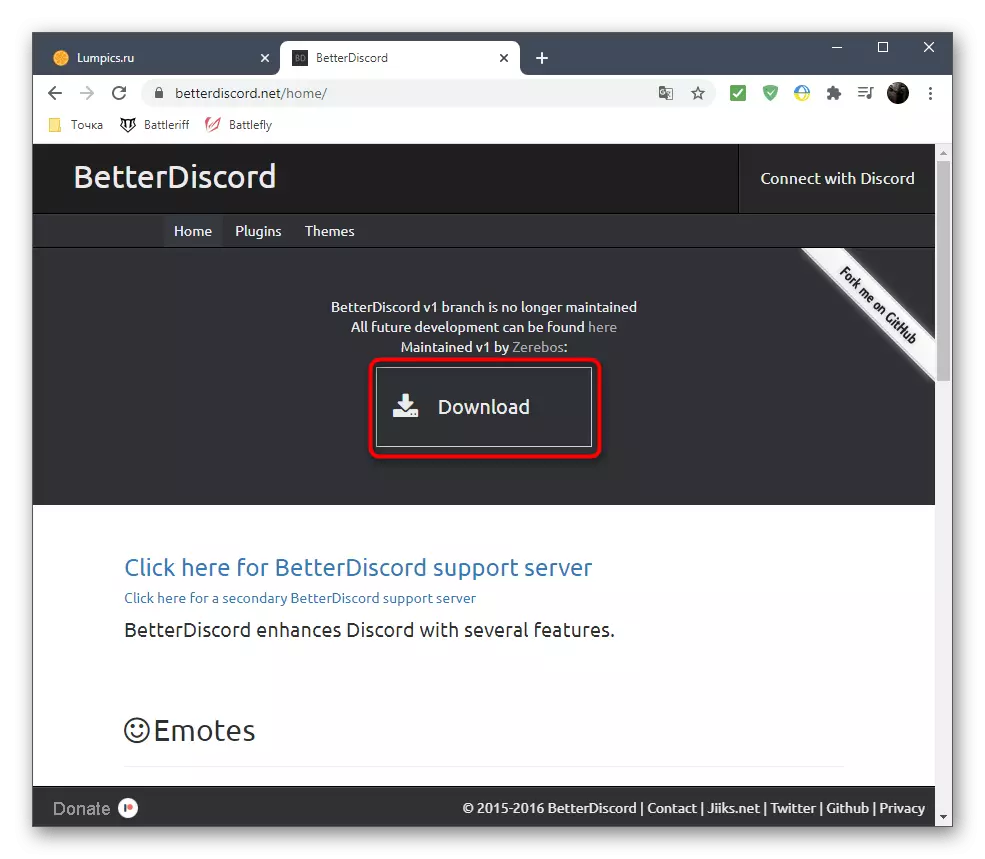 Mergeți pentru a descărca BetterSiscord pentru a instala pe cei din discordie pe un computer de pe site-ul oficial