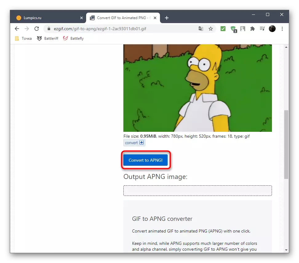 Kører en billedkonvertering for at oprette en animeret avatar i Discord på en computer