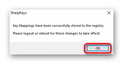 Notificació de el programa SharpKeys per afegir correctament el registre desconnexió tecla de Windows en el registre