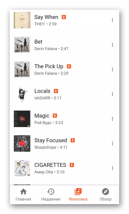 Spotify'ye aktarmak için Google Play Music uygulamasında Phonothek'inizin ekran görüntülerini yapın