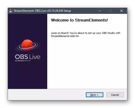 Welcome Window selama instalasi streadlements di OBS for Twitch