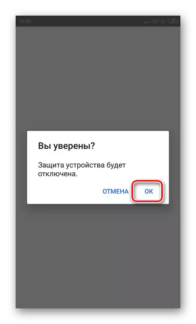 Klik OK untuk menghapus Akun Google dari Smartphone Xiaomi