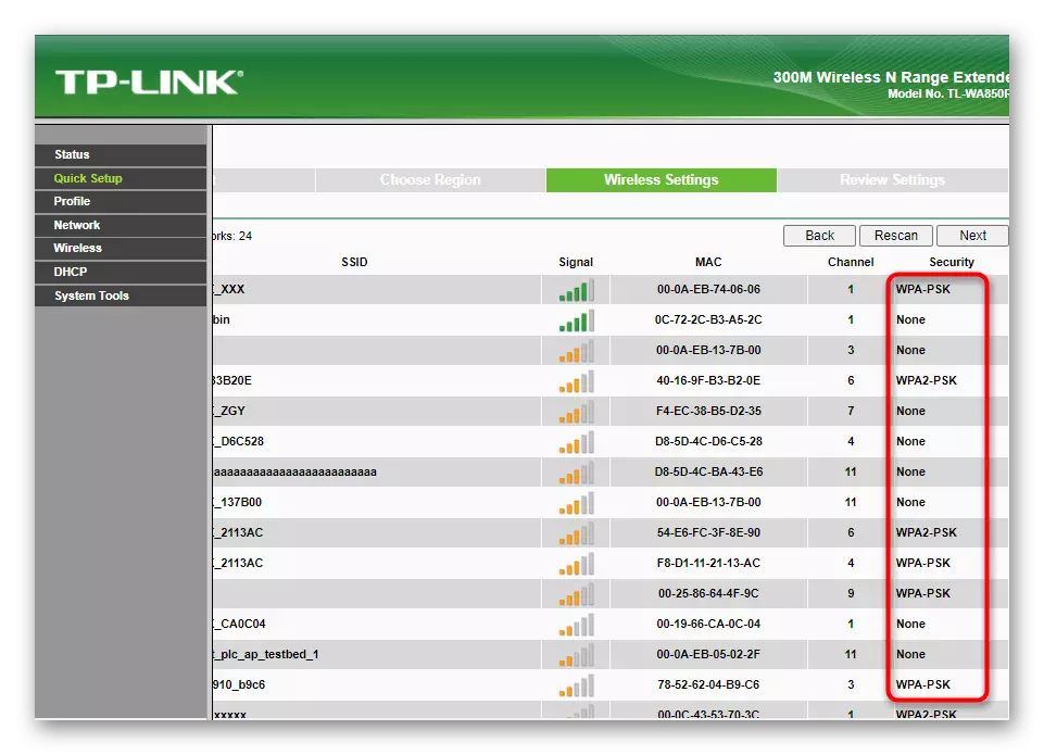 TP-LINK Firmware'in eski sürümünü hızlı bir şekilde yapılandırırken açık ağları görüntüleyin
