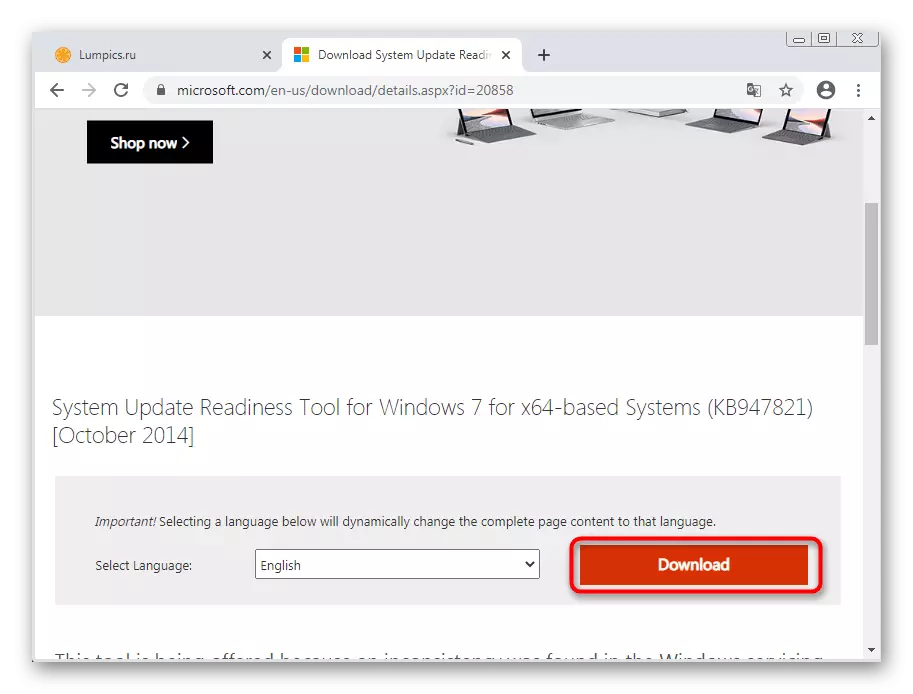 Downloading af opdateringer til løsning af fejl med kode 80244010 i Windows 7