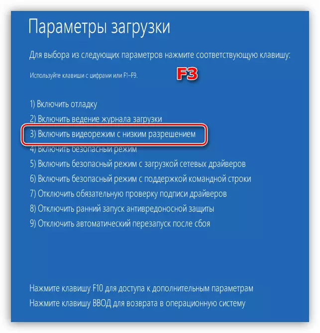 Режим за вчитување со резолуција на екранот при подигнување на Windows 10