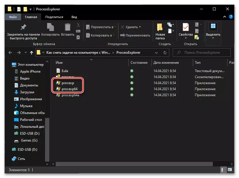 Изпълнете версия на Explorer прилагането на процеса - Алтернативна Task Manager за Windows 10