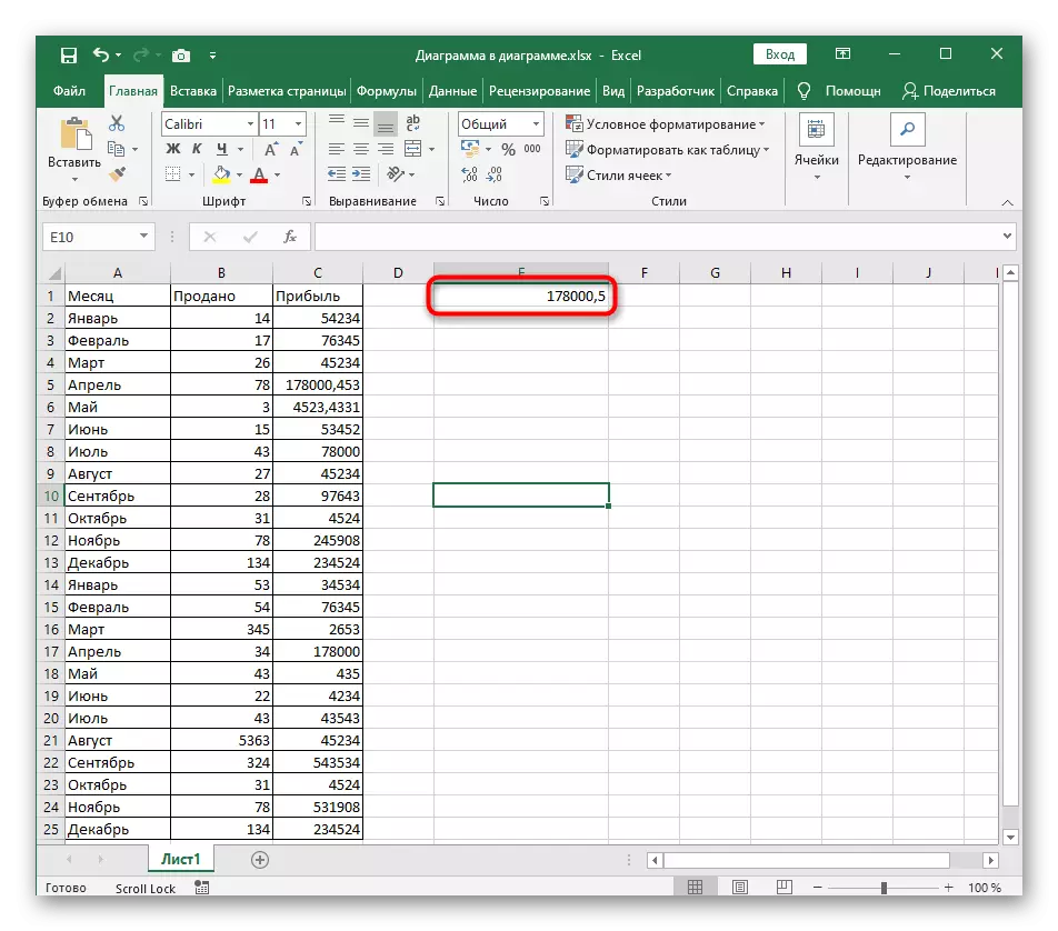 Penciptaan fungsi pembulatan yang sukses hingga persepuluh di meja Excel