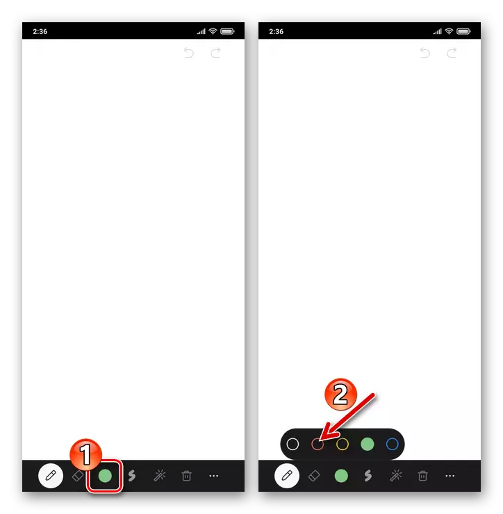 Zooma till Android Välj färg för rader som skapats på Teckningsman