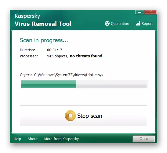 Memeriksa virus untuk virus saat menampilkan iklan di desktop