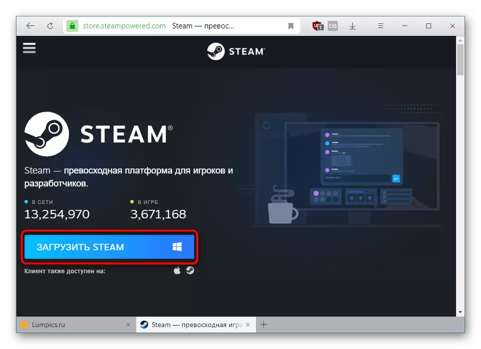 Counter Strike Global Offens'i kurmak için bir Steam istemcisi indirme