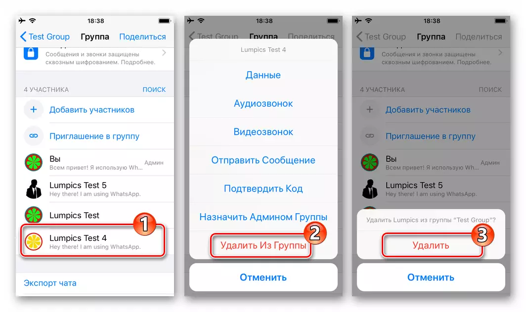 WhatsApp ji bo iOS - bikarhênerek ji chatê komê jêbirin