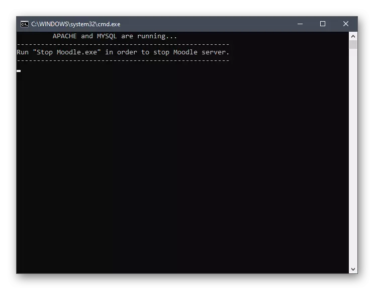 Lanzamento exitoso do ficheiro executable de Moodle antes de instalar nunha computadora