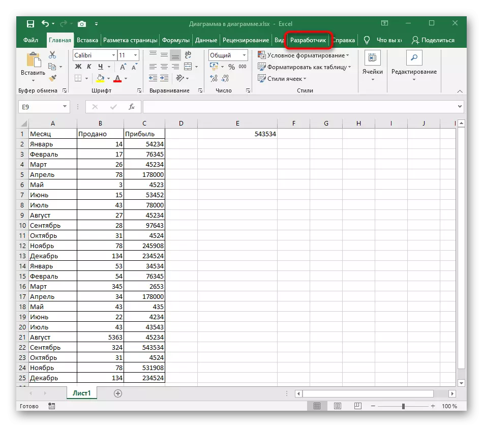 Paglipat sa mga tool ng developer upang lumikha ng isang macro ng mga aktibong link sa Excel