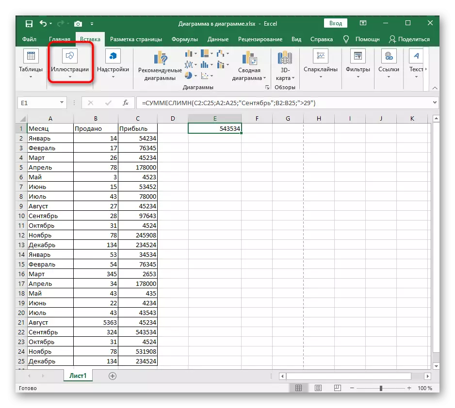Go to the menu of the geometric shape before the image below the text in Excel
