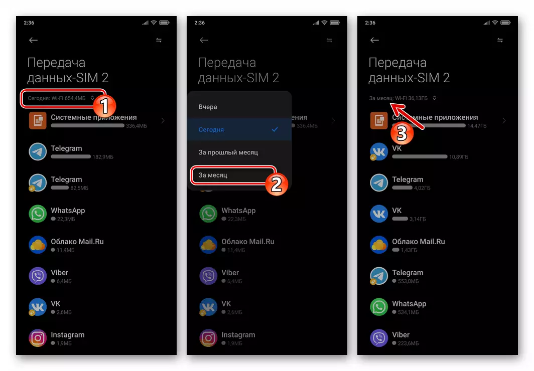 Xiaomi Miui 12 स्नॅप डेटा ट्रान्समिशनमध्ये डेटा पहाण्याच्या डेटाचा कालावधी निवडणे