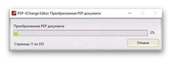 Proceso de conversión de archivos en formato PDF en el editor PDF-XCHANGE