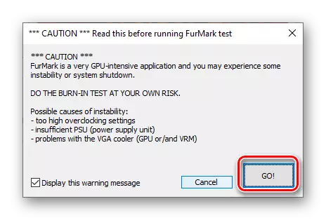 Zgadzam się z warunkami weryfikacji karty wideo w programie Furmark dla PC