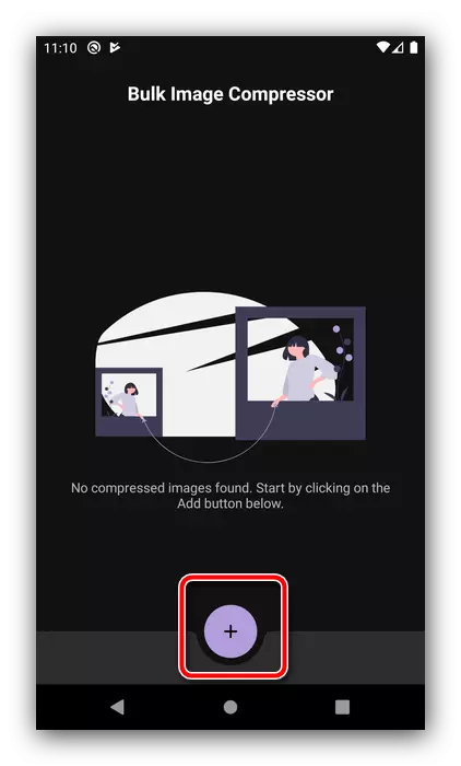 Začněte přidávat obrázky do komprese fotografií na Android přes sypký obrazový kompresor