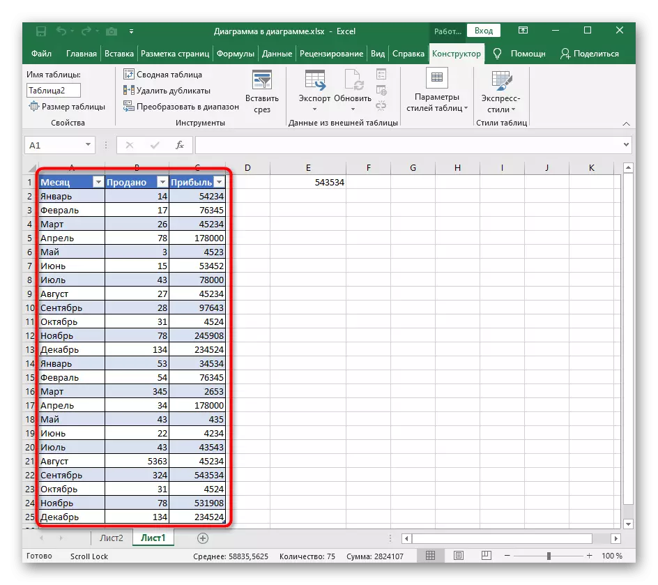 Tạo bàn thành công khi mở rộng nó trong Excel