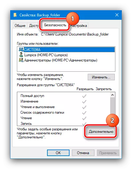 Open varnostne lastnosti, če TructureDinstaller ne odstrani mape v operacijskem sistemu Windows 10