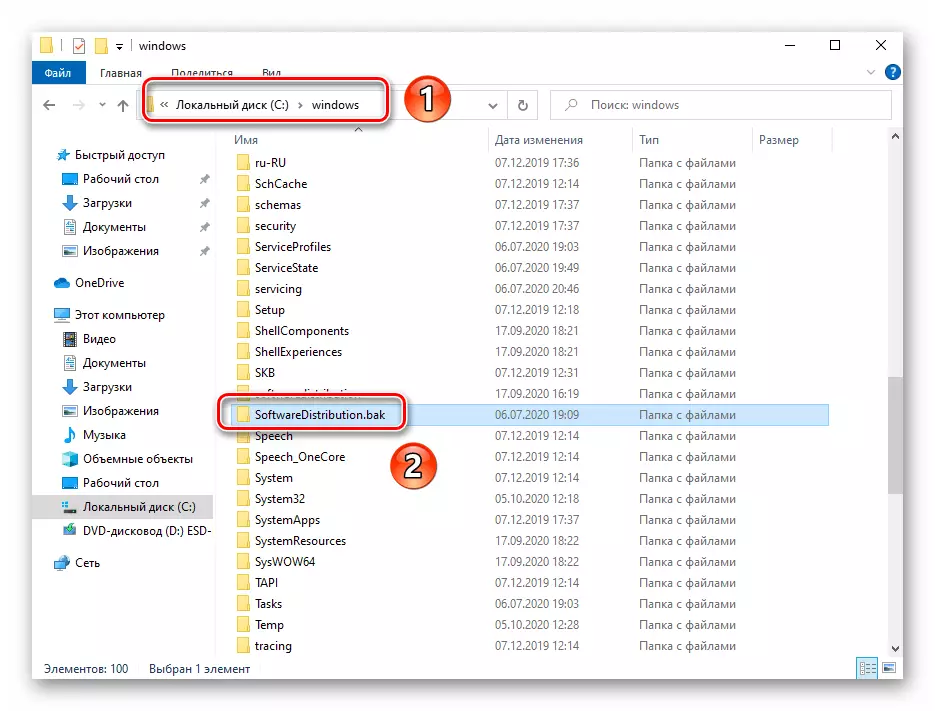 Hernoem die Softwaredistribution Folder om die fout met die opdatering van 1903 in Windows 10 reg te stel