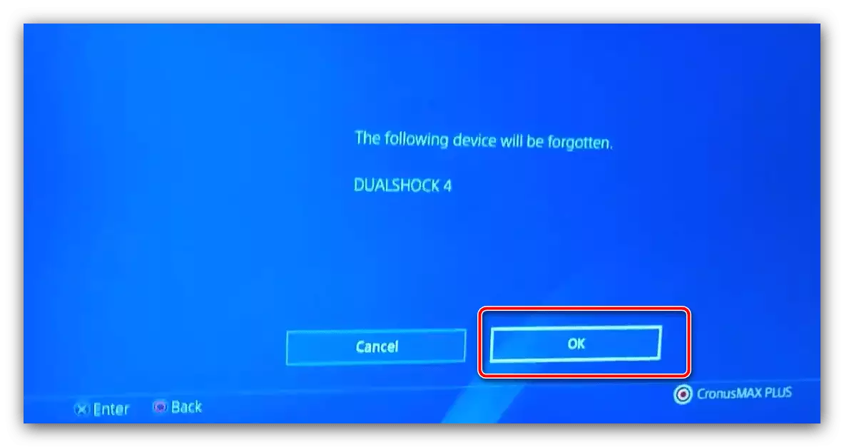Bekræft fjernelsen af ​​enheden for at nulstille PS4-controlleren, hvis den ikke forbinder til konsollen