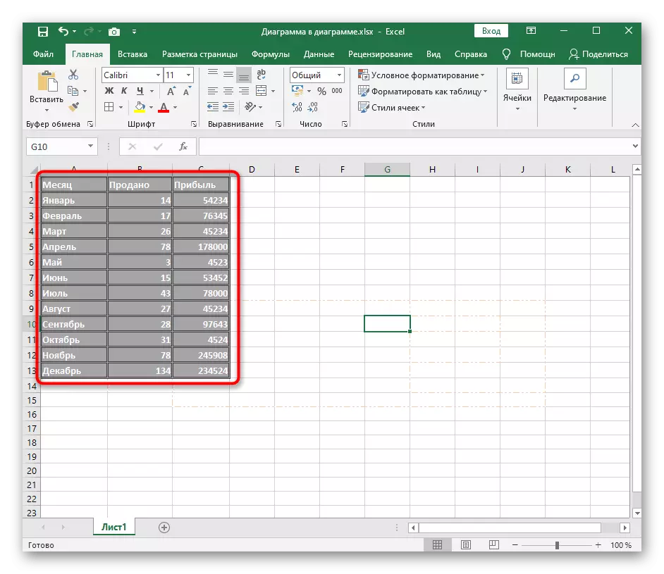 Excel-ийн хүснэгтийн хил хязгаарыг бий болгохдоо эсийн хэв маягийн сонголтын жишээ