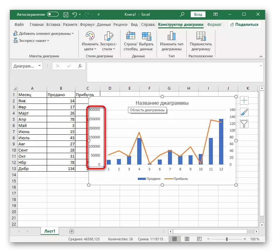 Membuka pengaturan lanjutan untuk bagan gabungan di Excel