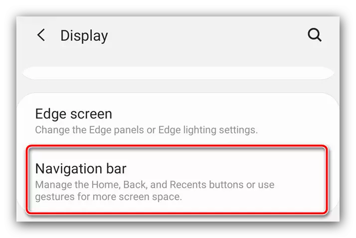 Settings navigation bar to change the buttons on the Samsung Android