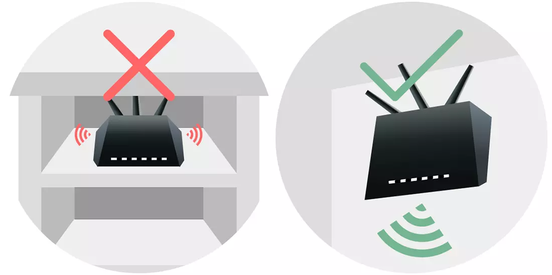 Posizione del router nella stanza per migliorare la rete wireless del segnale Rostelecom