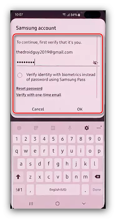 Увайсці ў рахунак Самсунг для ўтойвання прыкладанняў на андроіда Samsung з дапамогай Secure Folder