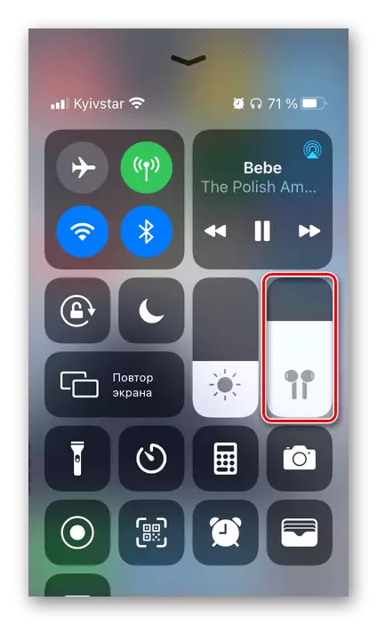 Capacidad para cambiar el volumen en los auriculares Airpods a través del control en el iPhone