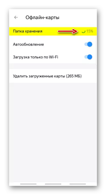 La procezo de movado de senkonektaj kartoj sur SD-karto uzante Yandex-kartojn