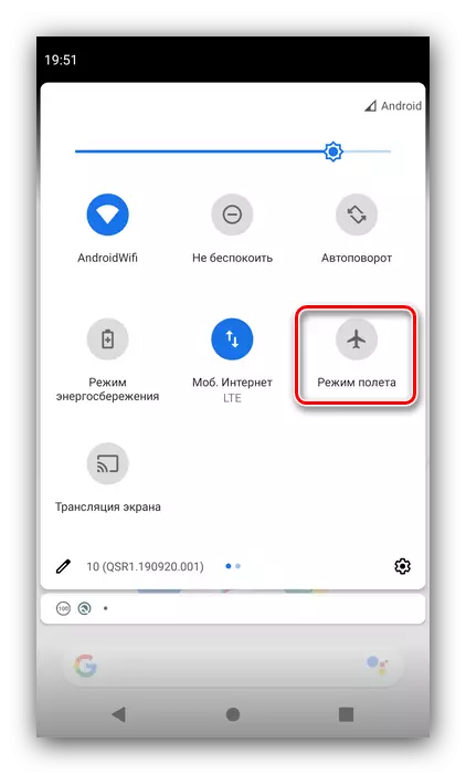 Použijte záclon pro zákaz příchozích hovorů na letový režim Android