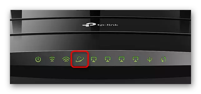 Kontrolu la indikilon sur la router kiam problemoj kun la videbleco de la interreta kablo